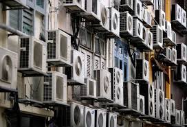 Air conditioner clusters in buildings